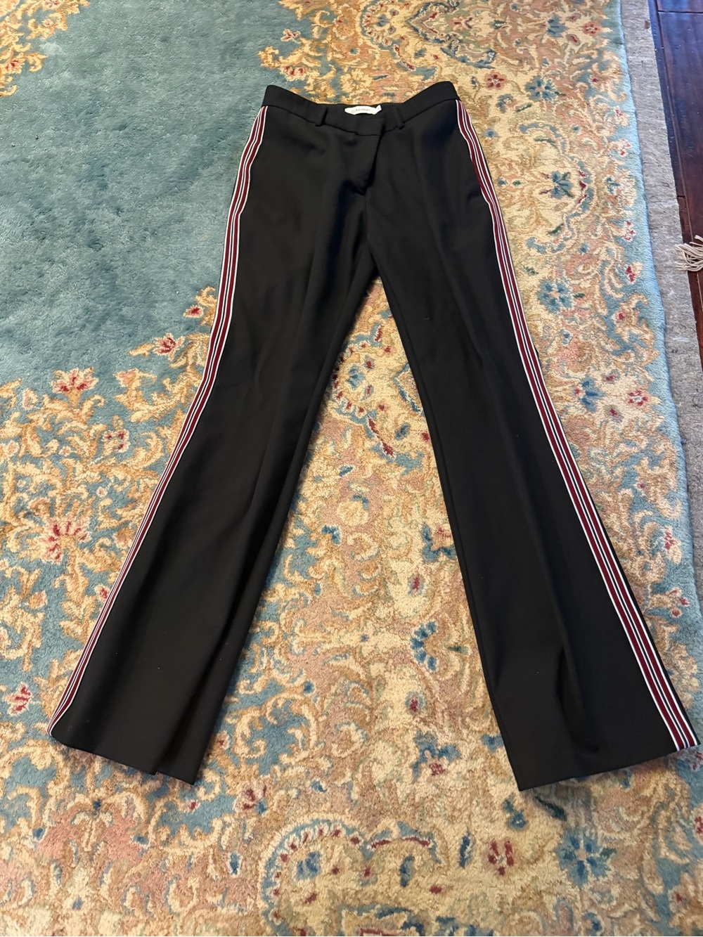 Calvin Black Side Stripe Straight Leg Pants Size 40